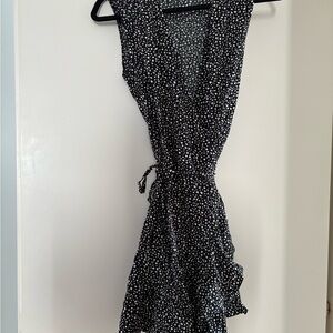 All Saints KRYSTAL splatter pattern wrap Dress